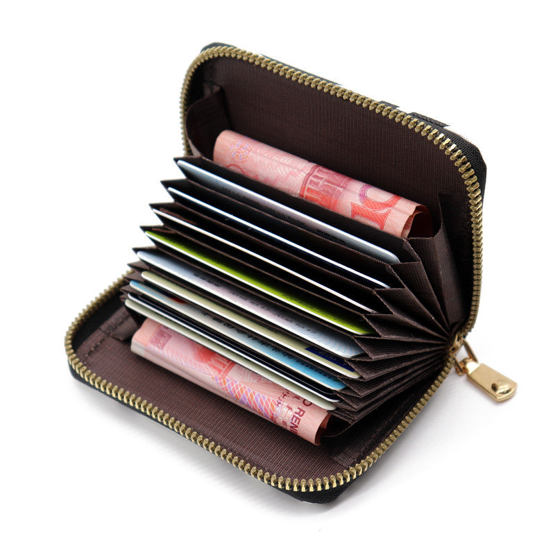 Wholesale Leopard Print Large Capacity Wallet Accordion Card Holder